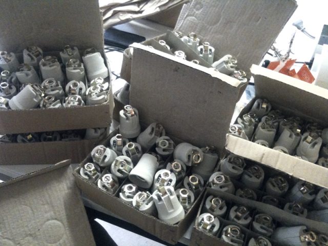 bulb sockets in parcels